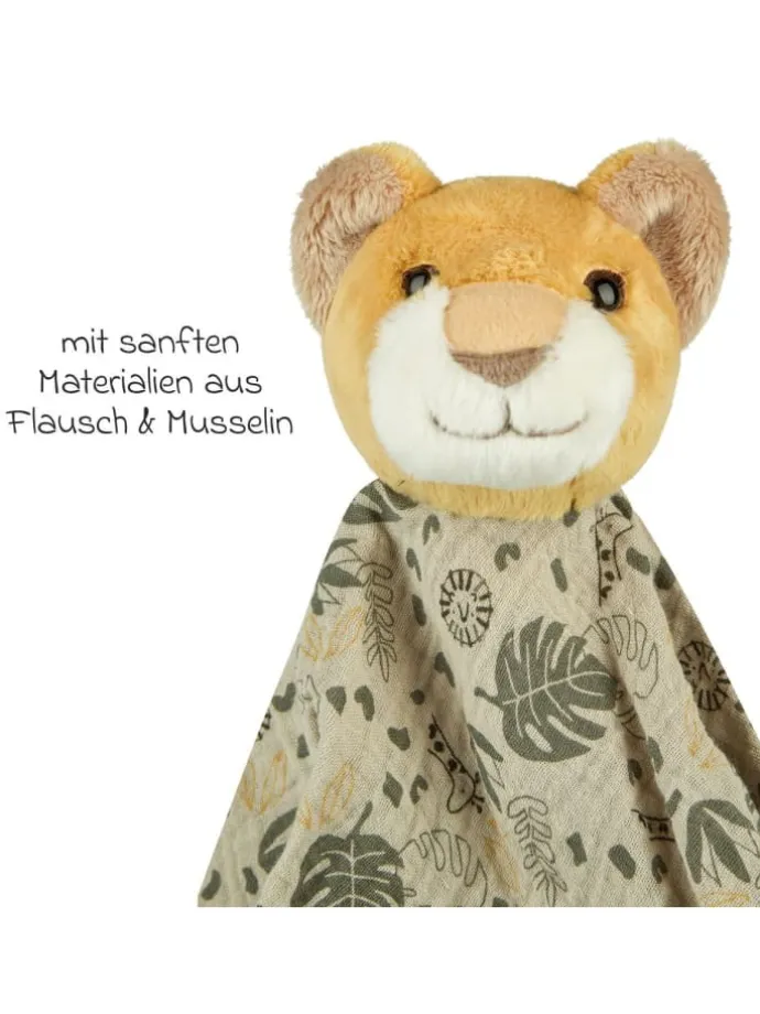 Schmusetuch 35 cm - Löwe Leo in braun,gruen,motiv
