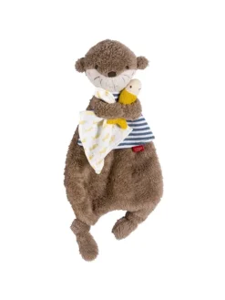 Schmusetuch / Schnuffeltuch - Otter in braun,bunt