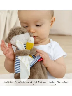 Schmusetuch / Schnuffeltuch - Otter in braun,bunt