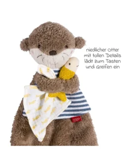 Schmusetuch / Schnuffeltuch - Otter in braun,bunt