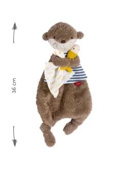 Schmusetuch / Schnuffeltuch - Otter in braun,bunt