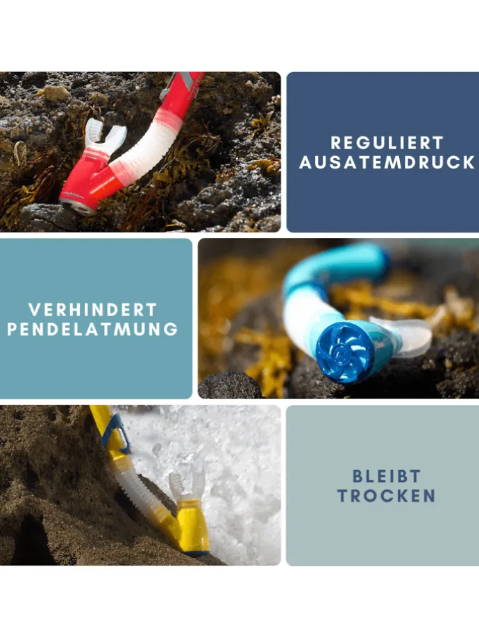 Schnorchel Ventilschnorchel Tauchen Kapitol Reef Profiqualität rot