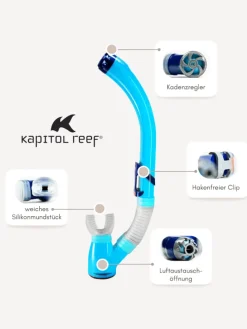 Schnorchel Ventilschnorchel Tauchen Kapitol Reef Profiqualität aquamarin