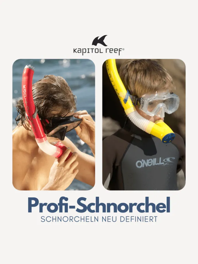 Schnorchel Ventilschnorchel Tauchen Kapitol Reef Profiqualität blau
