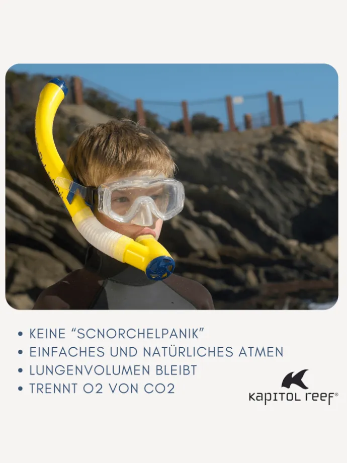 Schnorchel Ventilschnorchel Tauchen Kapitol Reef Profiqualität blau