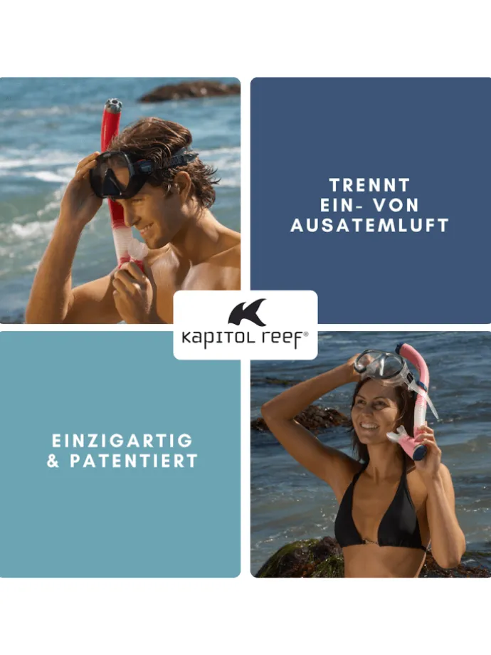 Schnorchel Ventilschnorchel Tauchen Kapitol Reef Profiqualität blau