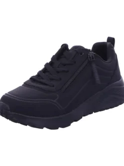 Schnürhalbschuh in schwarz
