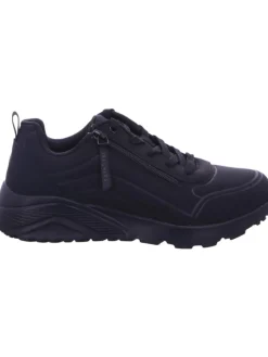 Schnürhalbschuh in schwarz