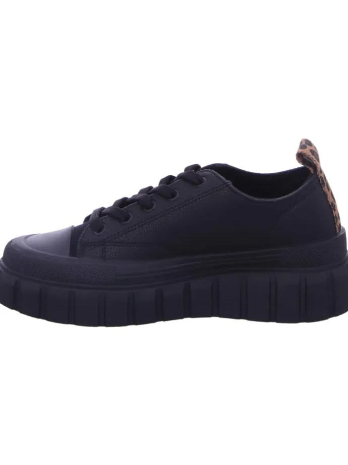Schnürhalbschuh in schwarz