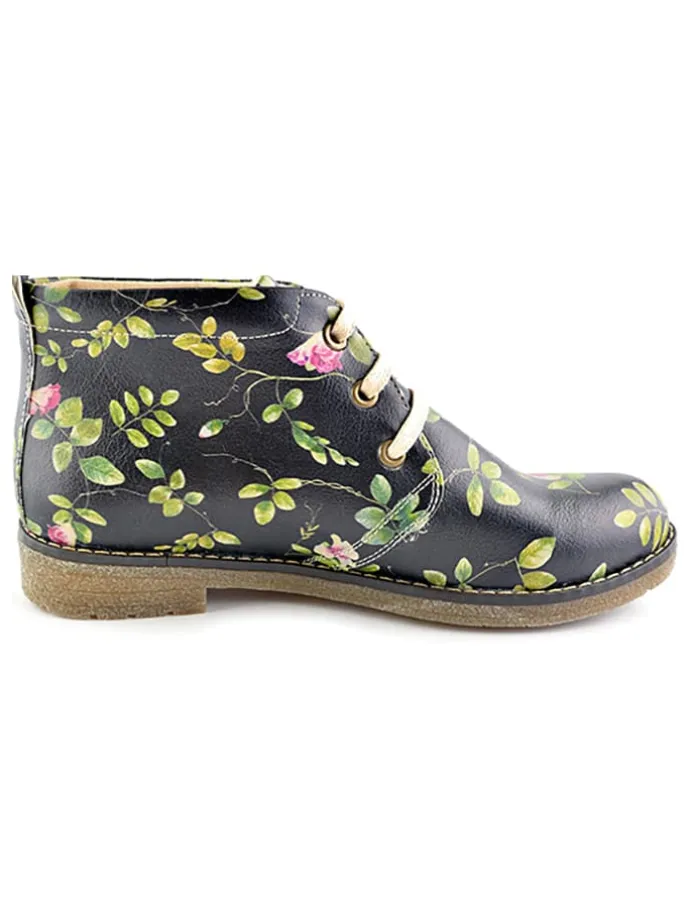Schnürschuhe in Schwarz/ Bunt