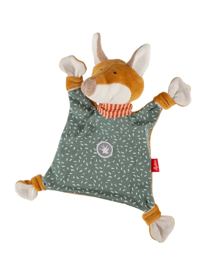 Schnuffeltuch Fuchs Baby Geschenk in türkis