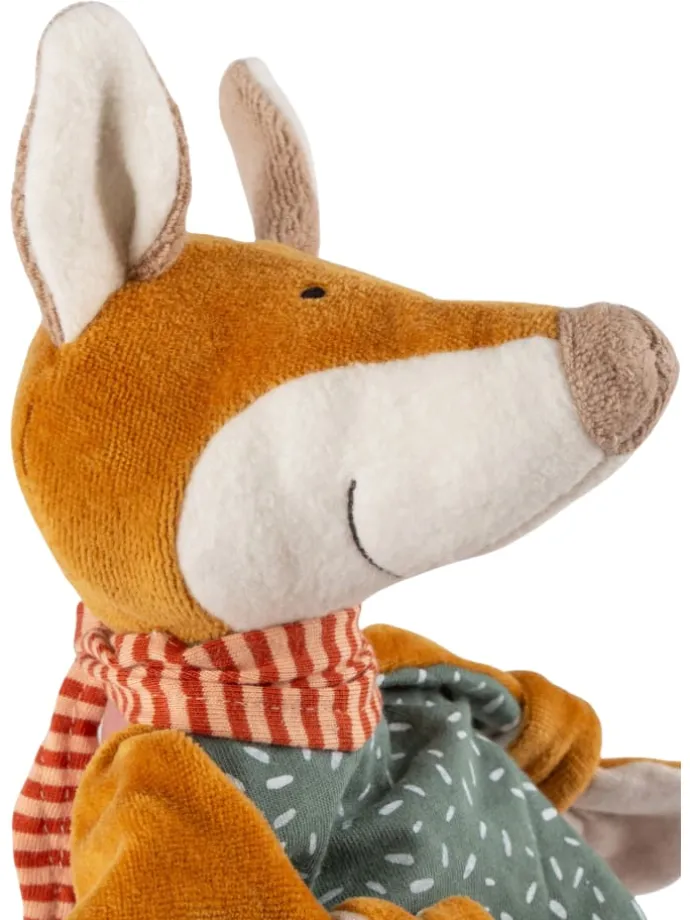 Schnuffeltuch Fuchs Baby Geschenk in türkis