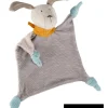 Schnuffeltuch Hund Geschenk zur Geburt, Signature Collection in Grau/Hellblau