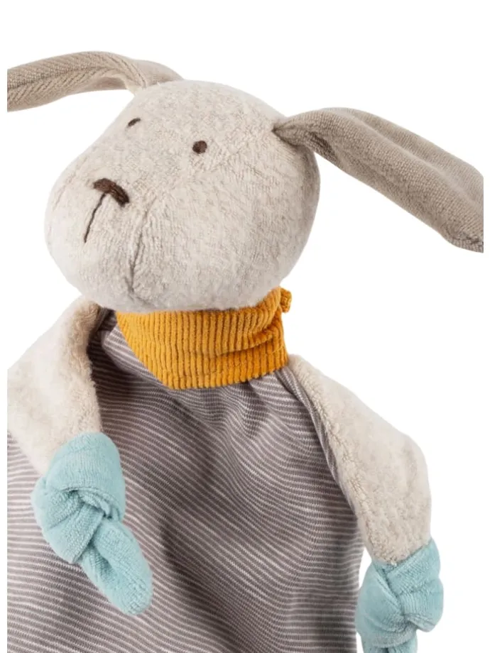 Schnuffeltuch Hund Geschenk zur Geburt, Signature Collection in Grau/Hellblau