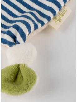 Schnuffeltuch Natural Stripes Green in blau