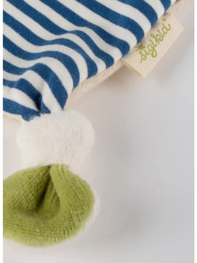 Schnuffeltuch Natural Stripes Green in blau