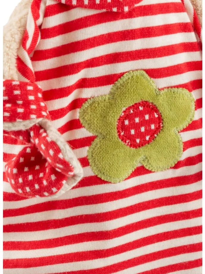Schnuffeltuch Natural Stripes Green in rot