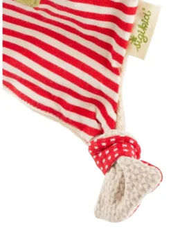 Schnuffeltuch Natural Stripes Green in rot