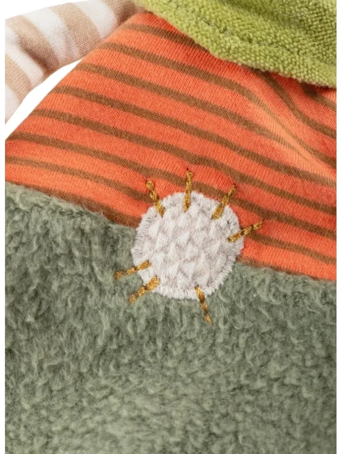 Schnuffeltuch Natural Stripes Green in orange