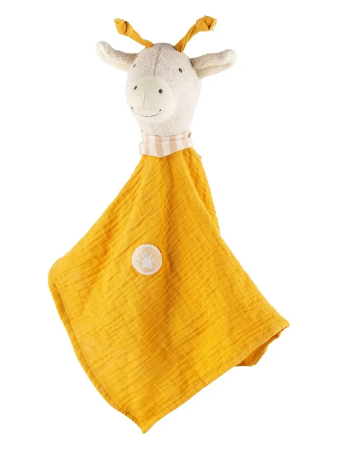 Schnuffeltuch Trösterchen Giraffe Baby Geschenk in gelb