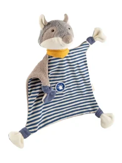 Schnuffeltuch Waschbär Baby Geschenk in grau