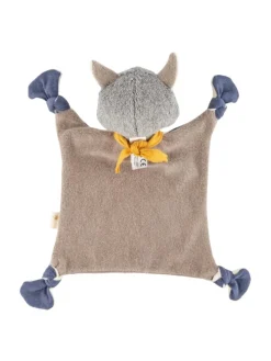 Schnuffeltuch Waschbär Baby Geschenk in grau