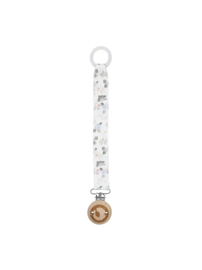 Schnullerband in cream/ Peony/ Jasmin blue