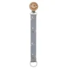Schnullerband in Jasmin blue/ Balsam cream/ Walnut