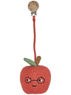 Schnullerkette "Yummy Apple" in Rot