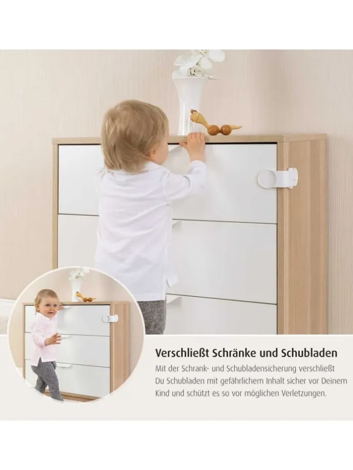 Schrank- und Schubladensicherung in Weiß ab 0 Monate