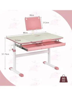 Schreibtisch für 3-12 Jahre in Rosa