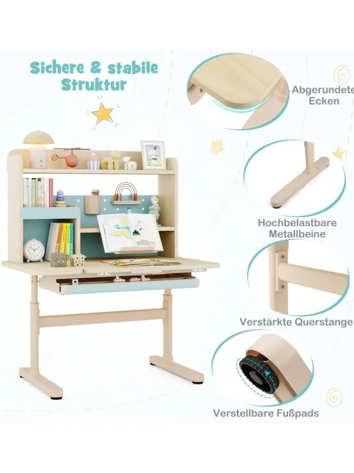 Schreibtisch Kinder in Blau