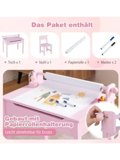 Schreibtisch Set ab 3 Jahren in Rosa
