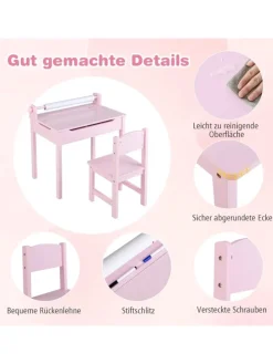 Schreibtisch Set ab 3 Jahren in Rosa