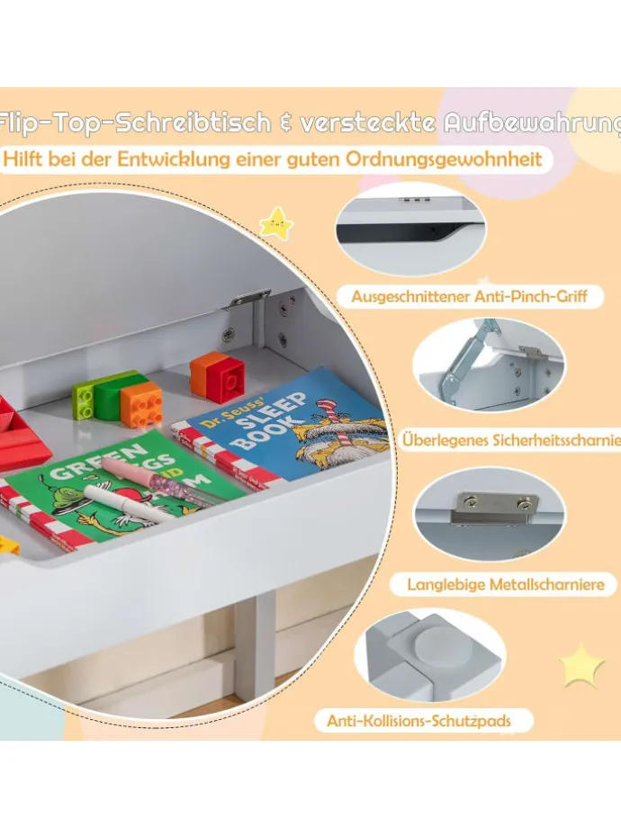Schreibtisch Set ab 3 Jahren in Grau
