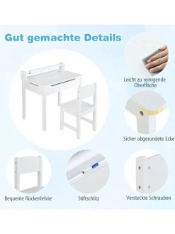 Schreibtisch Set ab 3 Jahren in Weiß