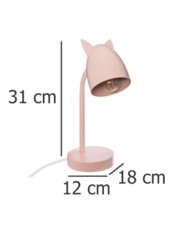 Schreibtischlampe in rosa
