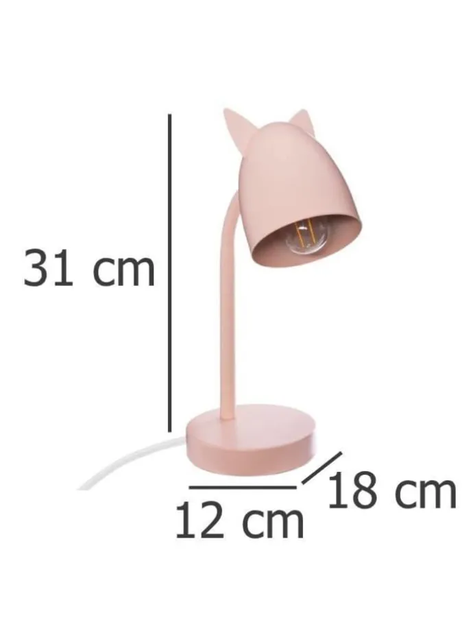 Schreibtischlampe in rosa