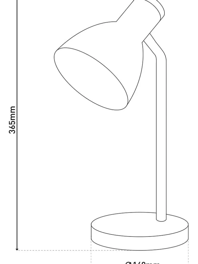 Schreibtischleuchte in Weiß - (H)36,5 x Ø 14 cm