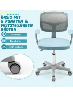 Schreibtischstuhl 3-10 Jahren Drehbar in Blau