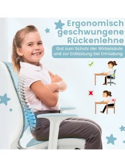 Schreibtischstuhl ab 6 Jahren in Blau