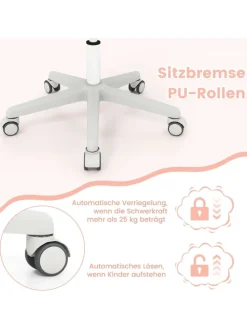 Schreibtischstuhl ab 6 Jahren in Rosa