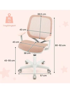 Schreibtischstuhl ab 6 Jahren in Rosa