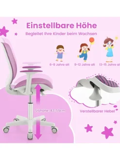 Schreibtischstuhl ab 6 Jahren in Lila