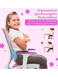 Schreibtischstuhl ab 6 Jahren in Lila