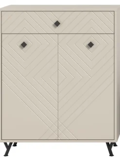 Schuhkommode  (B/H/T: 80x100x35 cm) in sandbeige