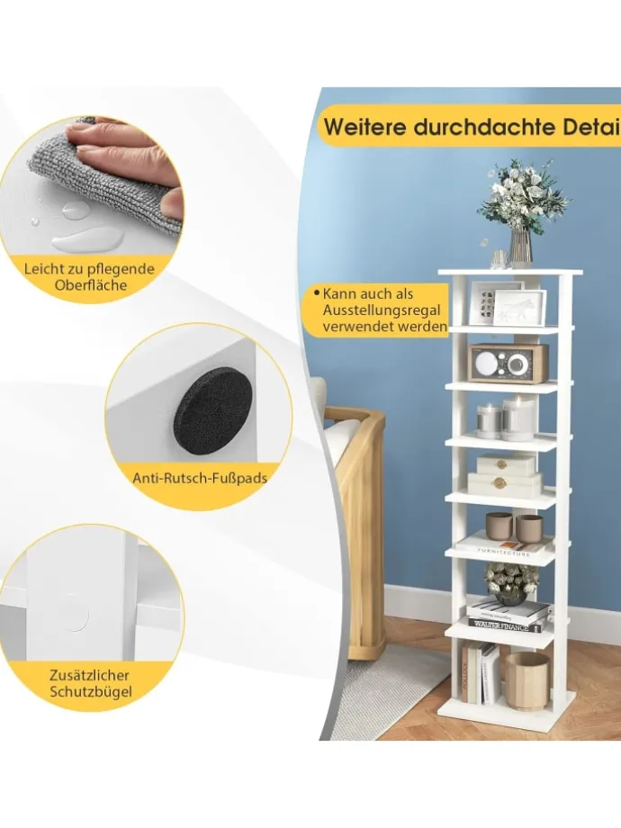 Schuhregal in Weiß