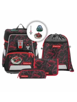 Schulranzen Ninja Yuma in rot/schwarz