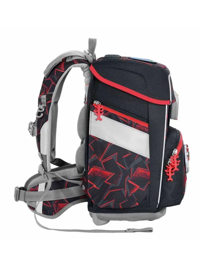 Schulranzen Ninja Yuma in rot/schwarz
