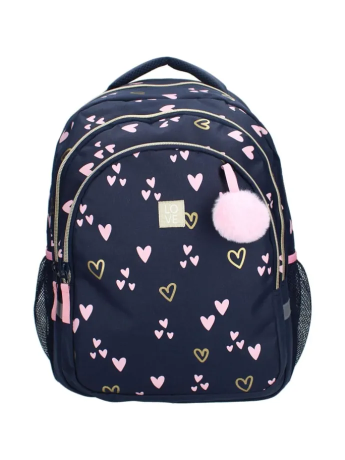 Schulrucksack & Federmäppchen Milky Kiss 34 Liter in Heart Of Gold